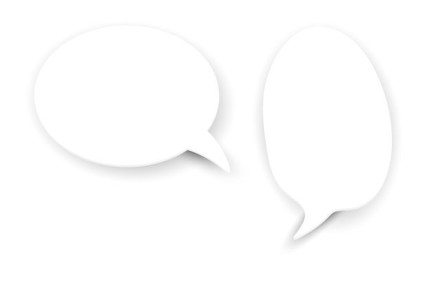 空白的白纸，卡通和漫画的演讲气泡图片下载