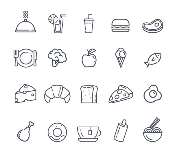 一套食物图标图片下载