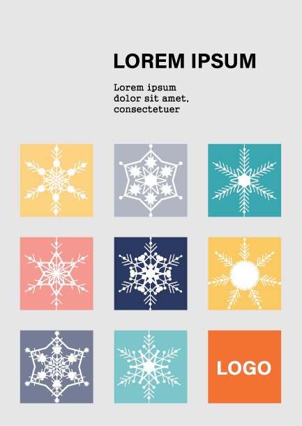 圣诞快乐，新年快乐背景，贺卡，公司卡片，海报，节日封面。设计模板与雪花在现代极简风格的网络，社会媒体，打印。图片下载