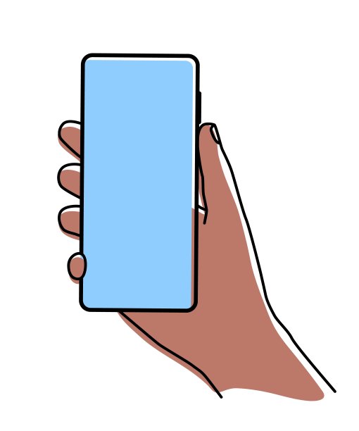 手握手机手画细线图片下载