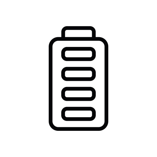 满电电池线性图标图片下载