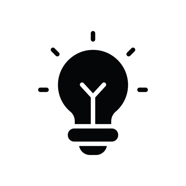 LED灯泡标志图标图片下载