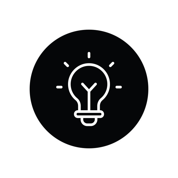LED灯泡标志图标图片下载
