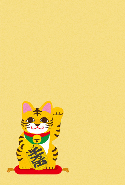 日本文化中控制商业繁荣的猫俑插画材料图片下载