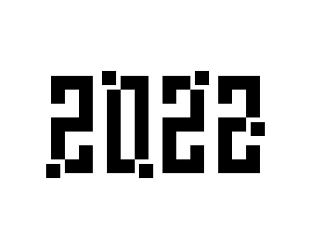 2022新年快乐文字设计：节日庆祝海报banner贺卡矢量素材素材图片