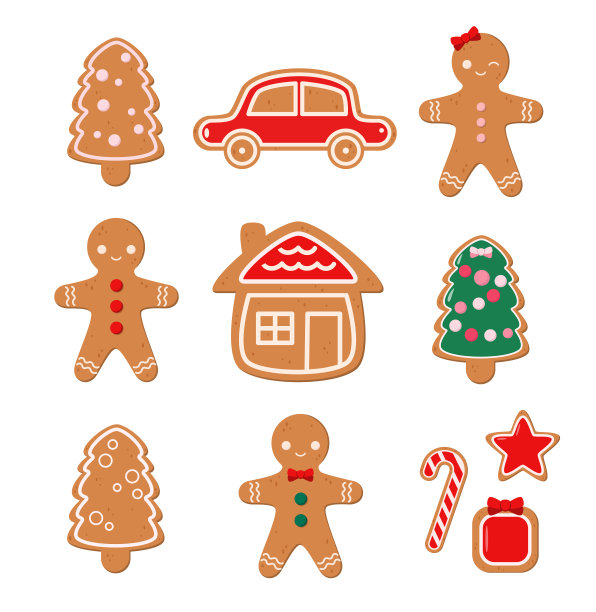 一套姜饼饼干图片下载