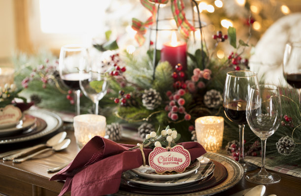 圣诞节餐桌图片下载