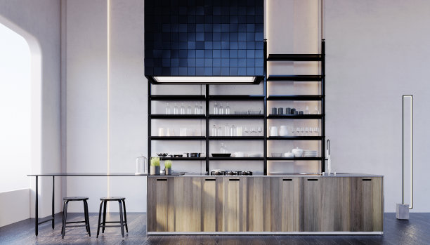 储藏室木制柜台。图片下载