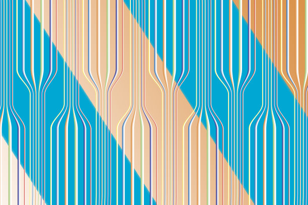 复古线橙蓝对角线抽象技术插图背景图片下载