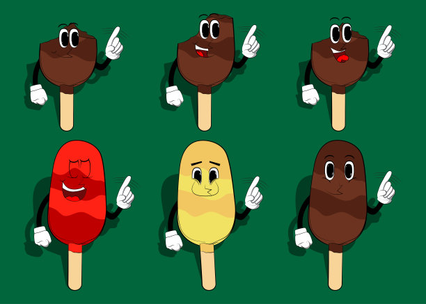 冰淇淋用手指说“不”。图片下载