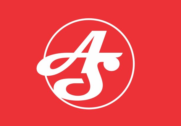 独特形状的AS首字母设计图片下载