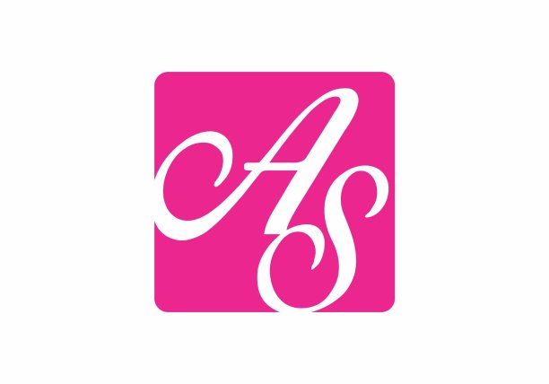 独特形状的AS首字母设计图片下载