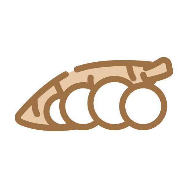 木薯自然蔬菜颜色图标矢量插图图片下载