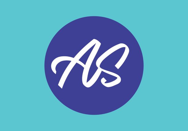 独特形状的AS首字母设计图片下载