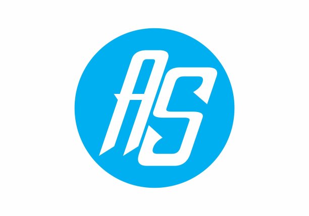 独特形状的AS首字母设计图片下载