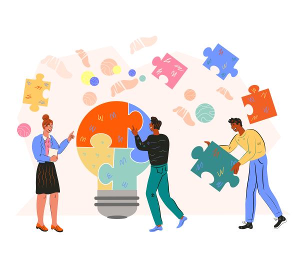 团队合作与伙伴合作，企业协作理念的联合团队合作，载体。图片下载