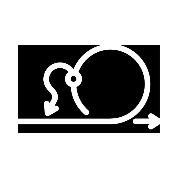 返回字形图标矢量插图图片下载