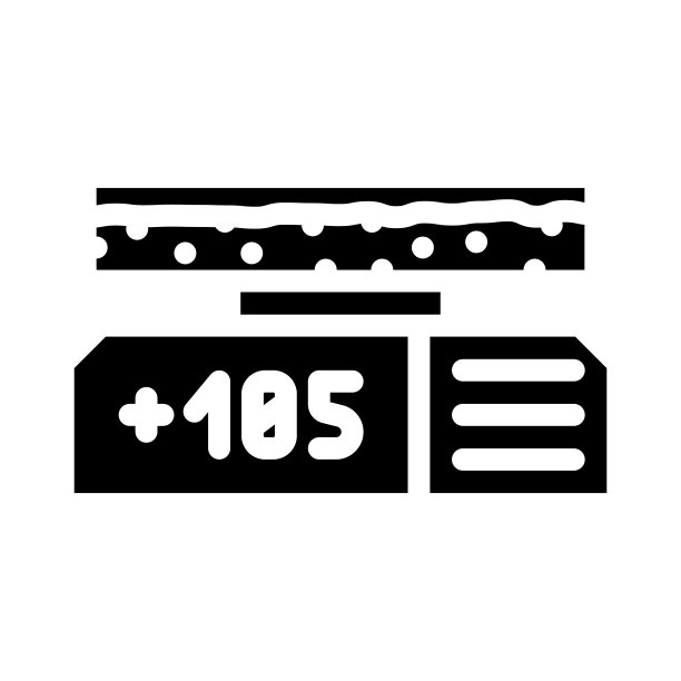 加热板实验室字形图标矢量插图图片下载