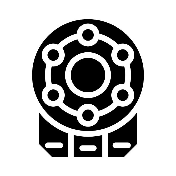 离心机实验室设备标志符号矢量图图片下载