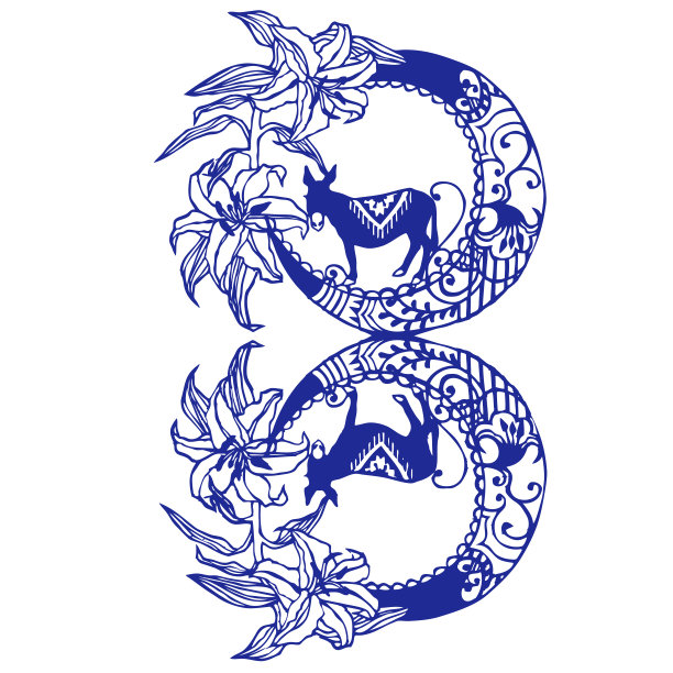 百合花和驴的背景材料图片下载