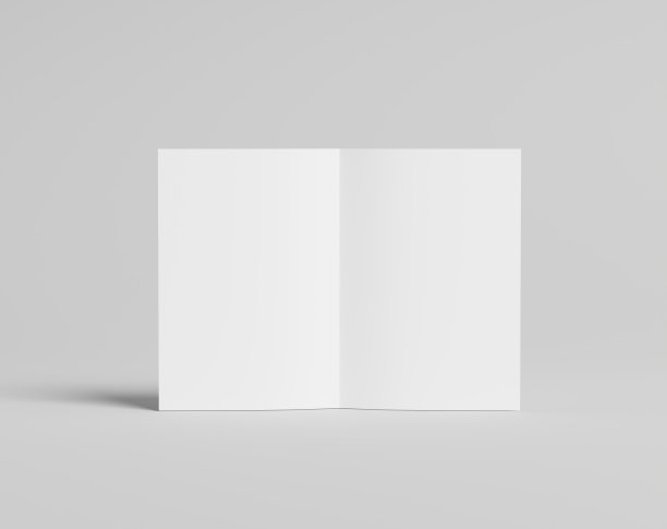 空白的双页折叠纸图片下载
