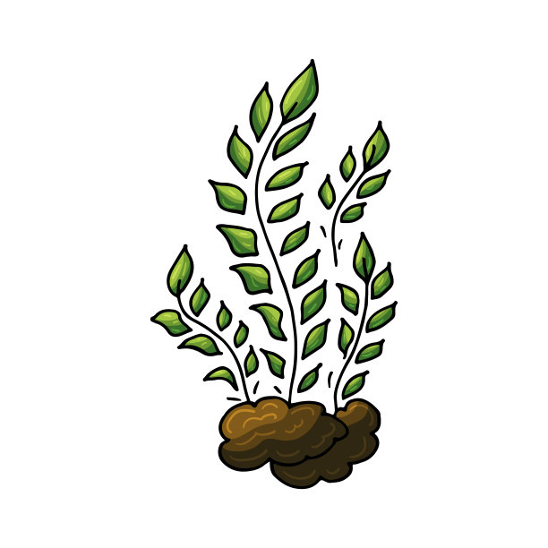 头发的生长。海洋主题图标手绘风格。可爱幼稚的插图。图标，徽章，贴纸，打印的衣服图片下载