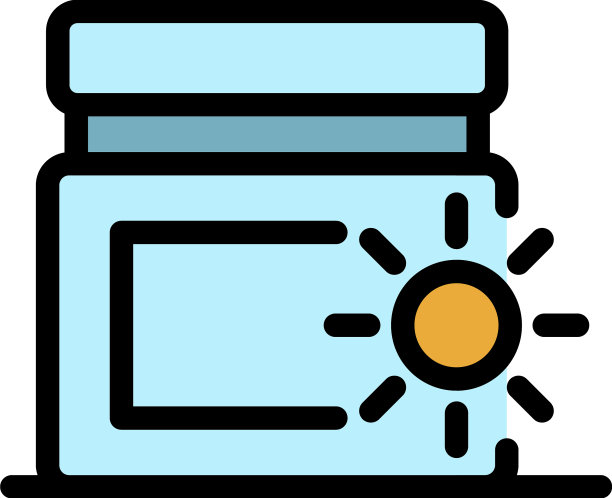 日面霜图标颜色轮廓图片下载