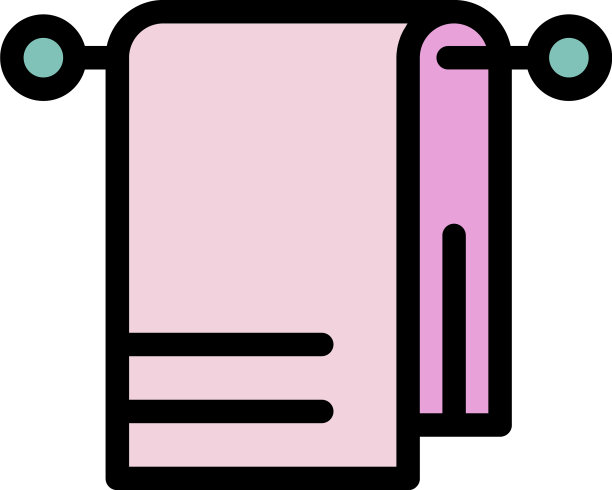 毛巾图标颜色轮廓图片下载