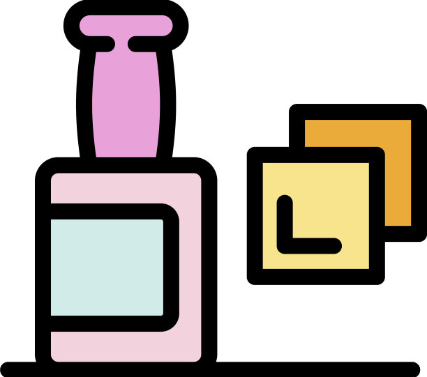 指甲护理解决方案图标颜色轮廓图片下载