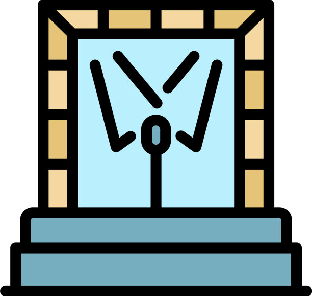 舞台和麦克风图标颜色轮廓图片下载