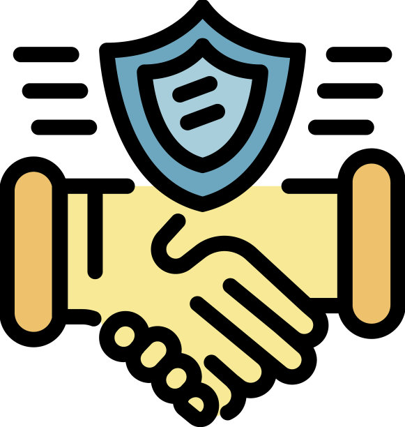 保护握手图标颜色轮廓图片下载