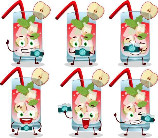 摄影师专业表情与苹果图片下载