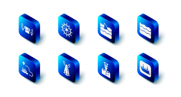 设船舵鲨鱼鳍海浪图片下载