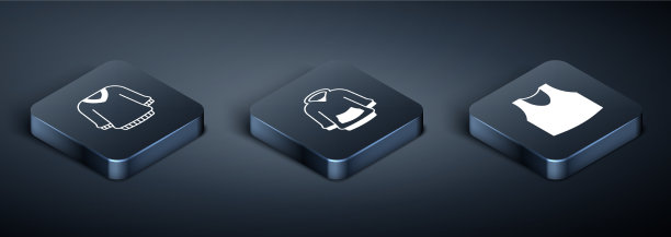 设置等距毛衣汗衫和连帽衫图标图片下载