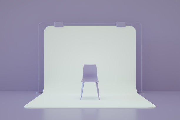 空的摄影工作室与椅子和背景图片下载