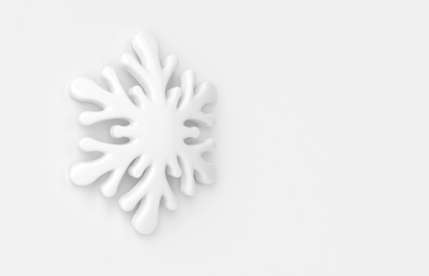 白色雪花3D渲染图片下载