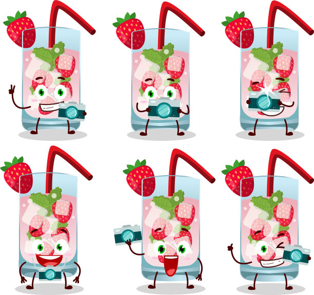 摄影师专业草莓表情图片下载