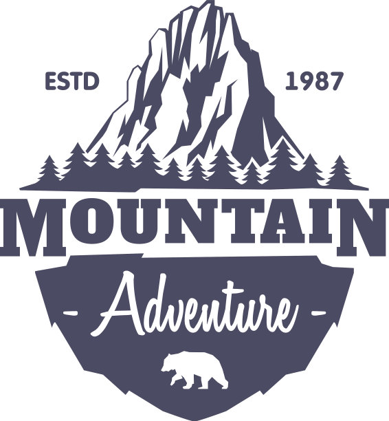 户外探险和远足旅游标志图片下载