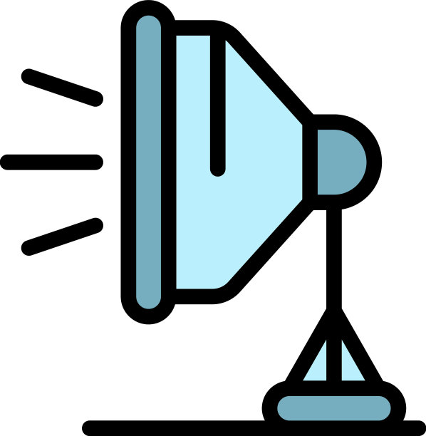 主动扬声器图标颜色轮廓图片下载