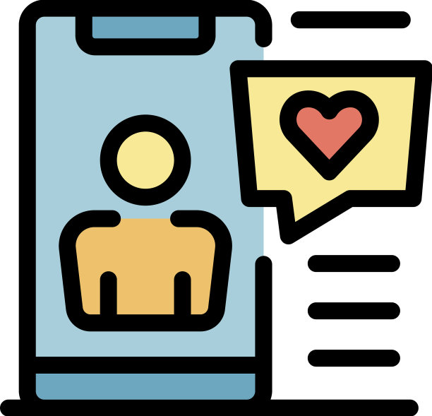 爱聊天图标颜色轮廓图片下载