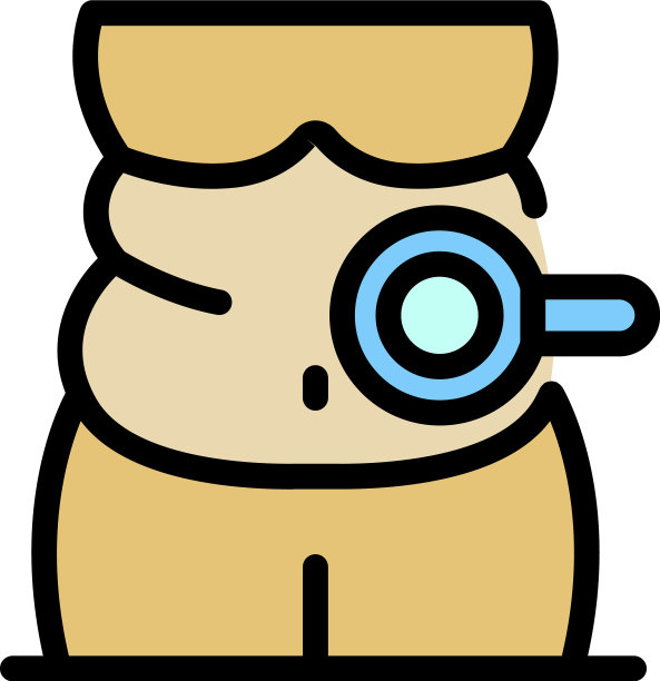 胖身体图标颜色轮廓图片下载