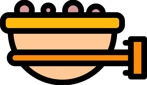 碗鸟喂食器图标颜色轮廓图片下载