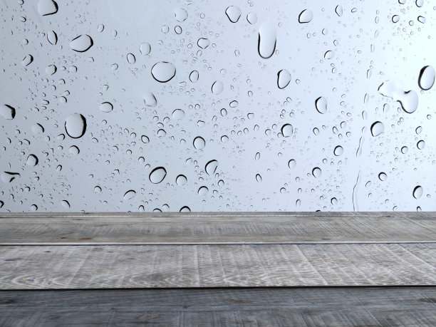 灰色板材与雨滴背景图片下载