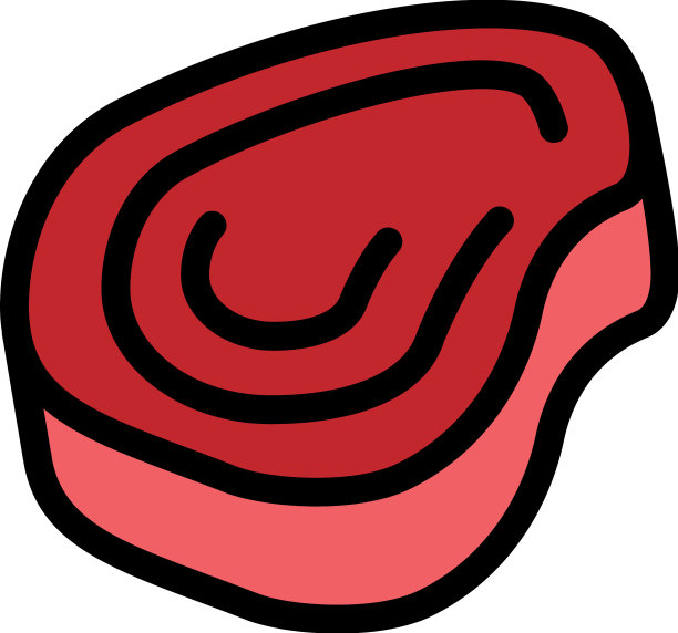 店牛排图标颜色轮廓图片下载