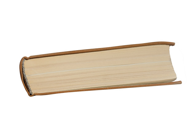 纸质书的侧视图被隔离在白色背景上图片下载