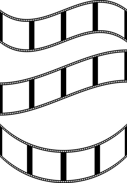 照相用的照相胶片条纹剪影图片下载