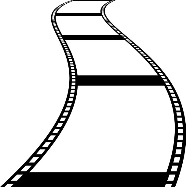 照相用的照相胶片条纹剪影图片下载