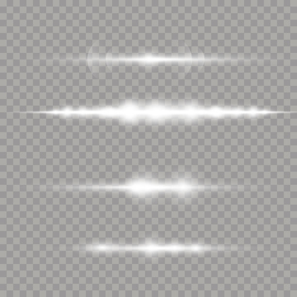 激光束，水平光束，白色发光线。图片下载