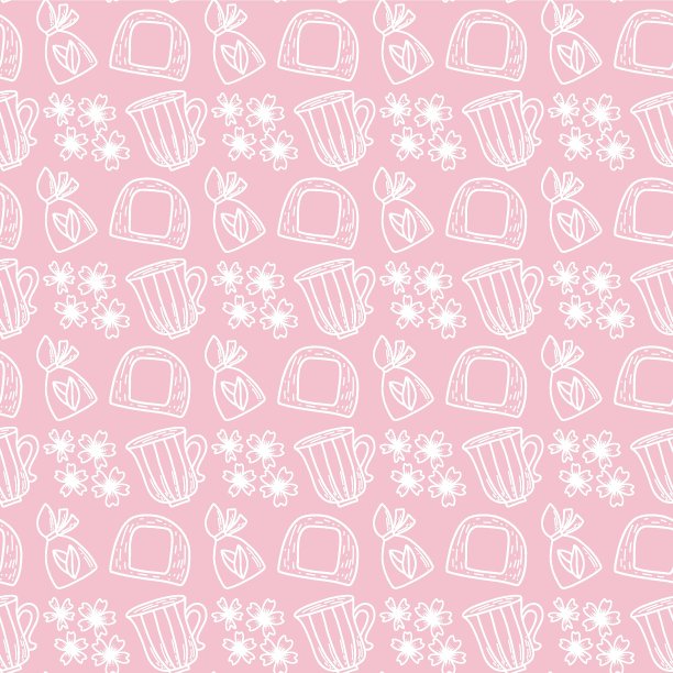 向量无缝模式。日本甜食麻糬图片下载