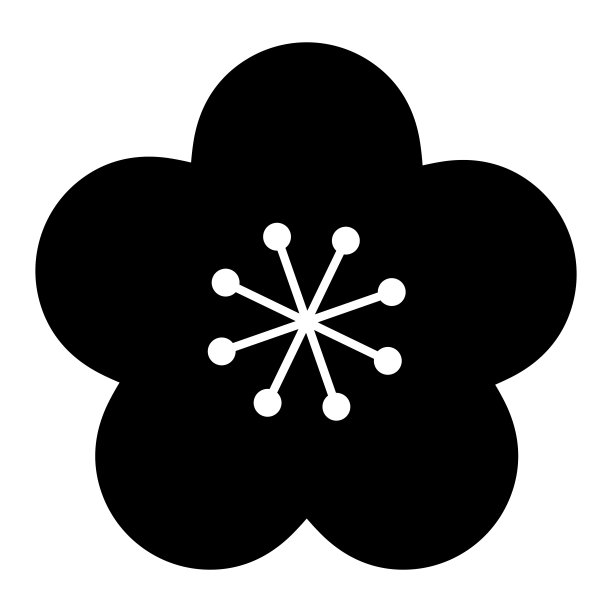 梅花孤矢剪影。图片下载